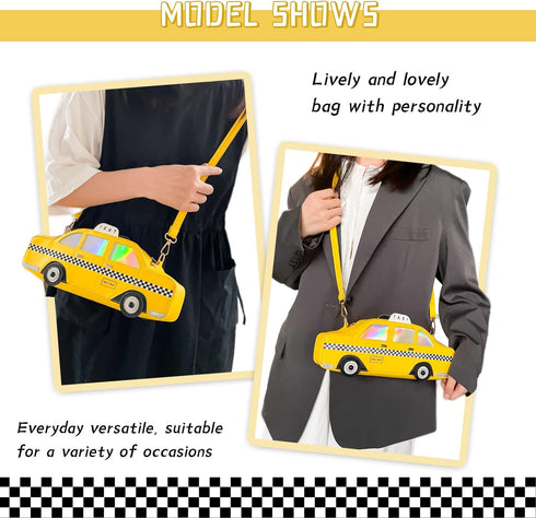 KUANG! Girls Cute Bus Taxi Shaped Chain Shoulder Bag Ice Cream Embroidered letter Women Crossbody Purse Handbags for Women...