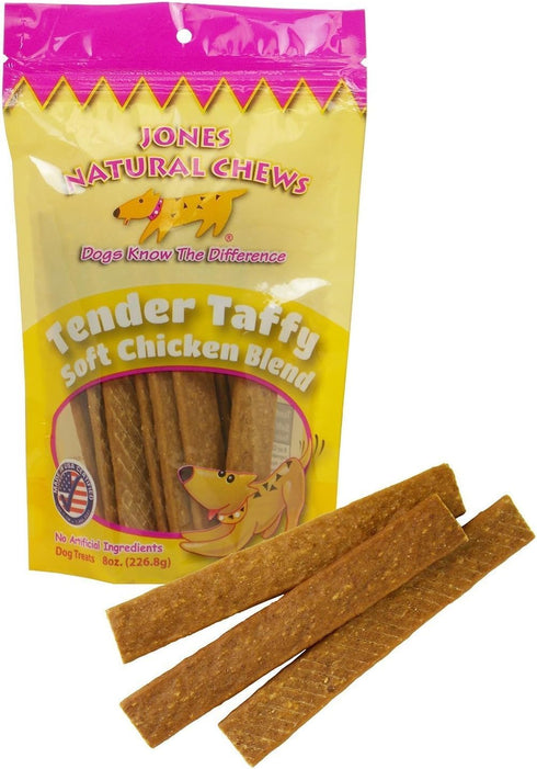 Jones Natural Chews Chicken Tender Taffy Dog Treat, 8oz...