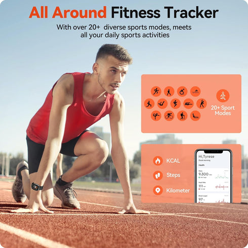 Fitness Tracker Watch with 24/7 Heart Rate Blood Oxygen Sleep Monitor, 1.69" HD 10 Day Battery Life Smart Watch, Step Calorie Counter Pedometer Ac...