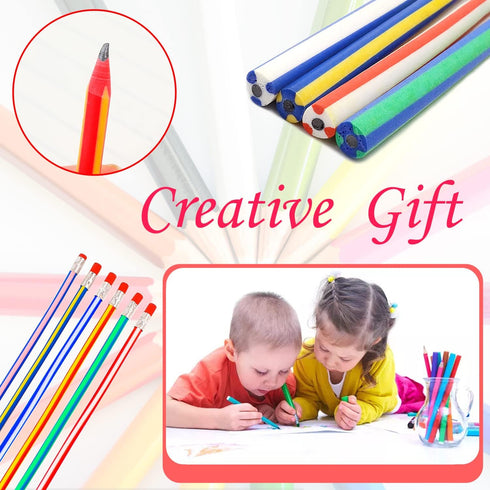 45 Pack Flexible Soft Pencil,7.1 Inch Magic Bend Pencils,Soft Novelty Pencil with Eraser for Kids Gift Students School Classroom Supplies...