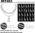 Honsny Cuban Link Chain For Women Men Silver Crown Initial Pendant Necklace Iced Out Miami Bling Diamond Tennis Chain Necklaces A-Z Letter Pendant...