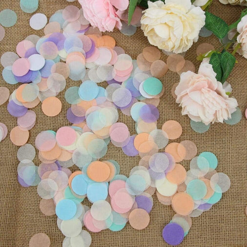 1 Inch Pastel Tissue Paper Table Confetti Dots for Baby Shower Gender Reveal Birthday Party Decorations 2 oz...