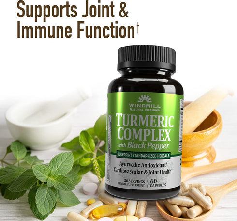 Windmill Turmeric Complex 1500 Mg With Black Pepper Capsules, 60.0 Count...
