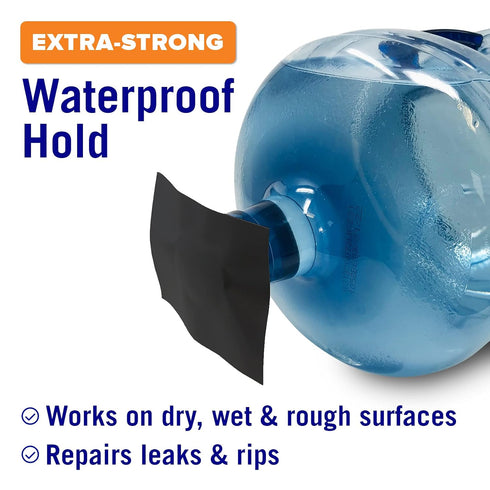 Black Waterproof Tape for Leaks Thick Heavy Duty Water Proof Tape Sealing Marine Grade Outdoor Pools, Gutter, Underwater, Stop Leak Seal Tape Repa...