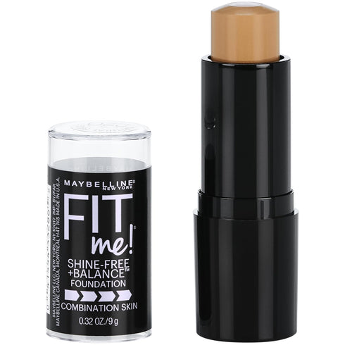 Maybelline New York Fit Me Shine-Free + Balance Stick Foundation, Natural Beige, 0.32 oz....