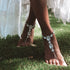 Xerling Crystal Ankle Bracelets with Toe Ring Bracelets Foot Chain Rhinestones Brides Foot Jewelry for Beach Lawn Wedding Women Barefoot Anklets 1...