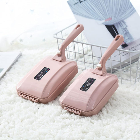2Pcs Carpet Brush Handheld Carpet Table Sweeper Triple Brush Head Carpet Table Brush Pet Hair Cleaning Brush Collector Brush (Blue+Pink)...