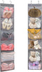 2 Pack Over the Door Shoe Organizer Hanging Stuffed Animals Storage Diaper Holder Clothes Shelve for Closet with 6 Large Pockets (Mesh Pockets - 2...