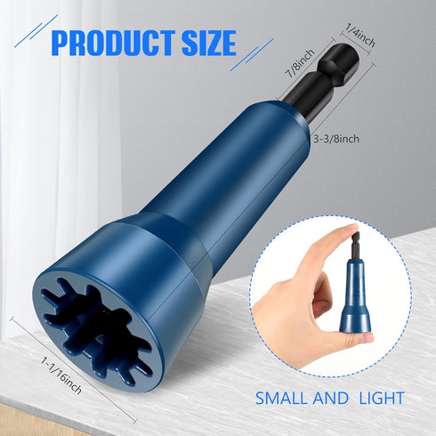 1 Pack Wire Twisting Tool Wire Twister Electrician Tools Wire Connector Driver Wire Bending Tools with 1/4 Chuck for Man Drill and Wire (Blue)...