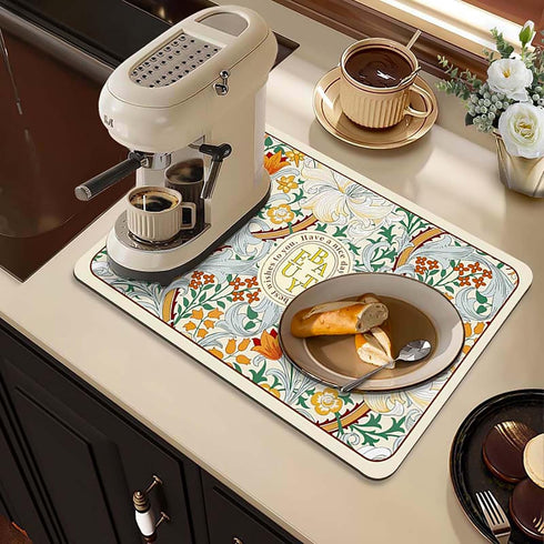 Dish Drying Mats For Kitchen Counter Decor Coffee Bar Accessories, Draining Mat for Kitchen Sink Storage Heat Resistant Mats Stone Drying Tray Bat...