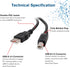 C2G 28102 USB Cable - USB 2.0 A Male to B Male Cable for Printers, Scanners, Brother, Canon, Dell, Epson, HP and more, Black (6.6 Feet, 2 Meters)...