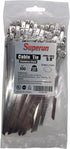 Superun Metal Zip Ties 5.9 Inch Stainless Steel Cable Ties 225 LBS Strength Tie Wrap Heavy Duty Exhaust Wrap Pack of 100 pcs...
