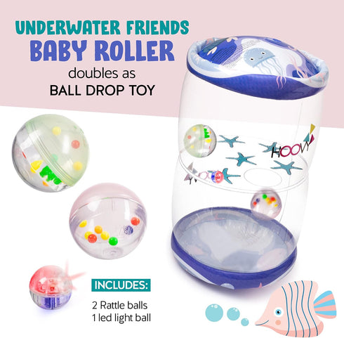 Hoovy Infant Crawling Toys | Toys for Crawling Babies | Crawling Toys for Babies 6-12 Months | Beginner Crawl Along Baby Roller | Drop Maze Tummy ...