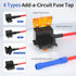 36PCS Fuse Tap 12V 4 Types Add a Fuse Kit with 5A 10A 15A 20A Fuse Standard Low Profile Fuse Tap Adapter Mini and Micro2 for Car Truck RV Boat Mow...