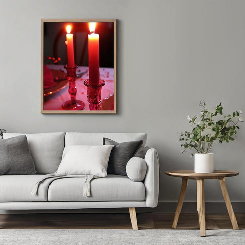 Posterizer 1 pcs-surprise candlelit Valentine's day dinner poster-Romantic Art-Holiday Poster Collection-Gift for Couples boyfriend girlfriend Hus...