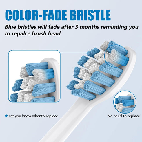 5-Star Compatible with C1 Sonicare Replacement Heads. Electric Toothbrush Heads Compatible with Sonicare Electric Toothbrush. 4 Pack, Blue...