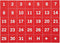 MasterVision Magnetic 1-31 Calendar Board Numbers, Set of 35-1" Calendar Dates, White on Red, Perfect Magnets for Dry Erase Planning Boards...