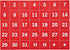 MasterVision Magnetic 1-31 Calendar Board Numbers, Set of 35-1" Calendar Dates, White on Red, Perfect Magnets for Dry Erase Planning Boards...