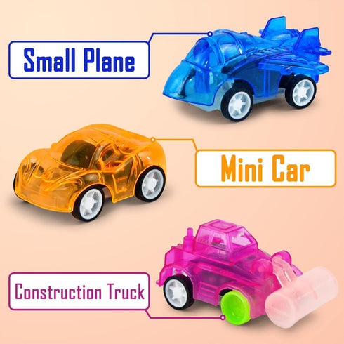 50 Mini Pull Back Cars for Kids 3-5 Years Old,Car Party Favors Toys Bulk Vehicle Set - Micro Preschool Cars for Goodie Bags, Treasure Box, Classro...