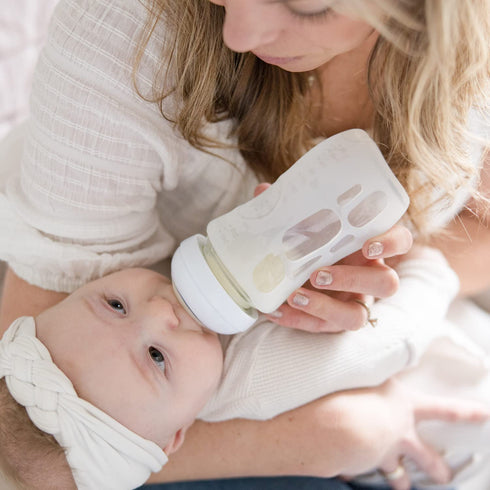 Olababy Silicone Sleeve for Avent Natural Glass Baby Bottles (8 oz, Translucent)...