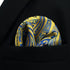 S&W SHLAX&WING Mens Ties Silk Neckties Yellow Mustard Paisley Matching Pocket Square...