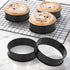 8PCS Crumpet Rings, Nonstick English Muffin Rings 4 Inch, Stainless Steel Double Rolled Tart Rings for Baking, Round Metal Pastry Baking Rings for...