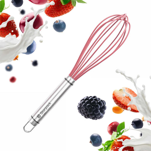 Starpack 'Whip it Good' Silicone Whisk for Nonstick Cookware - Non Scratch Whisk Heat Resistant 600°F - Kitchen Whisks for Cooking, Baking & Stirr...