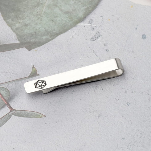TGBJE D20 Tie Clip Gift D'D Tie Clip Gift Dungeon Gift Master Table Dice Tie Clip Table Gamer Gifts...