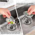 Highcraft 9737 Double Cup Kitchen Sink (3-1/2 Inch) Stainless Steel Drain Assembly With Strainer Basket and Rubber Stopper, 1 Count (Pack of 1)...
