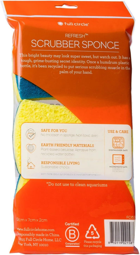Full Circle Refresh Scrubber Sponges, Set of 3...