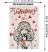 Valentines Day Garden Flag Valentine Poodle Dog Flags for Outside Love Heart Anniversary Wedding Party Home Burlap Double Sided Yard Outdoor Decor...