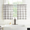 Elrene Home Fashions Farmhouse Living Buffalo-Check Tier Curtain Set for Bathroom or Kitchen Curtains, 30" x 24"(Set of 2 Tiers), Gray/White...
