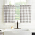 Elrene Home Fashions Farmhouse Living Buffalo-Check Tier Curtain Set for Bathroom or Kitchen Curtains, 30" x 24"(Set of 2 Tiers), Gray/White...