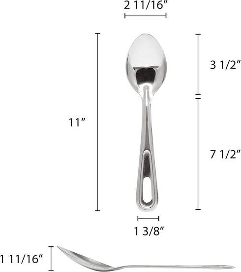 Thunder Group Solid Basting Spoon with Stainless Steel Handle, 11-Inch...