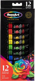 RoseArt Premium Paint Set – 12 Count Acrylic Paints for Canvas, Wood, Ceramic and Fabrics – Craft Painting Supplies for Casual to Professional Art...