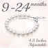 Delicate Sterling Silver Bracelets for Girls with High End White European Simulated Pearls, Elegant Girls Jewelry, Pearl Bracelet for Birthday Gif...