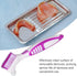 False Teeth Cleaning Brush, Double Sided Portable Denture Toothbrush for Brushes Multi Layered Set Hard Care Toothbrushes...