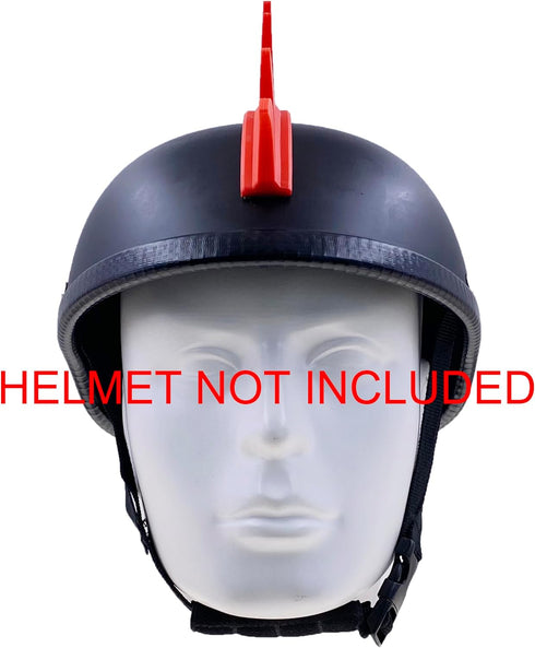 Punk Rubber Mohawk Warhawk Wig Accessory Stick On Helmet for Ski Skate Bike Biker Bicycle Scooter Motorcycle Helmet (Sharkfin - Red)...