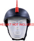 Punk Rubber Mohawk Warhawk Wig Accessory Stick On Helmet for Ski Skate Bike Biker Bicycle Scooter Motorcycle Helmet (Sharkfin - Red)...