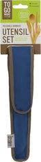To-Go Ware Bamboo Travel Utensils - Utensil Set with Carrying Case, Indigo...