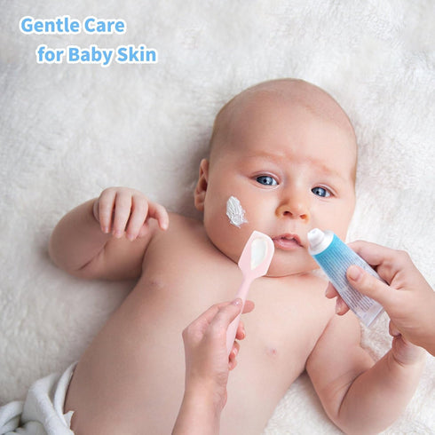 3 Pack Baby Diaper Cream Spatula Applicator, Soft Silicone Butt paste Spatula Diaper Cream Brush with Suction Cup Base (Cyan, Pink, Green)...