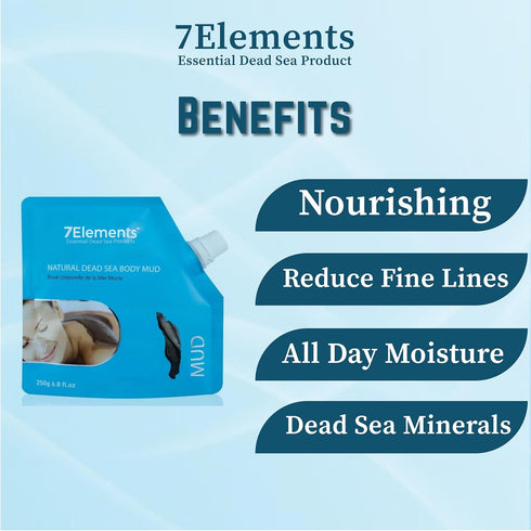 Dead Sea Mud Mask For Body - Spa Quality Pore Reducer for Acne, Blackheads, and Oily Body Skin - All Natural Anti Aging Skincare for Men & Women -...