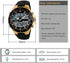 FANMIS Men's Analog Digital 50M Waterproof Sports Watch Military Multifunction Stopwatch Alarm Backlight Gold Watch...