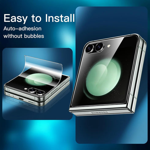 JETech Front Screen Protector for Samsung Galaxy Z Flip 5, Full Coverage PET Film, Case Friendly, HD Clear, 3-Pack...