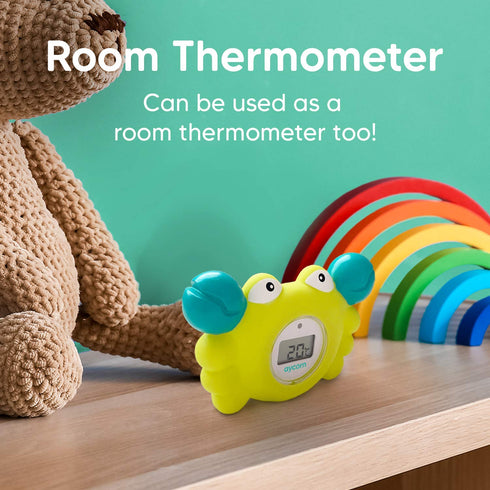 Aycorn Digital Baby Bath & Room Thermometer - Fahrenheit with LED Display & Temperature Warning - Infant Baby Bath Toys Floating Toy Thermometer...