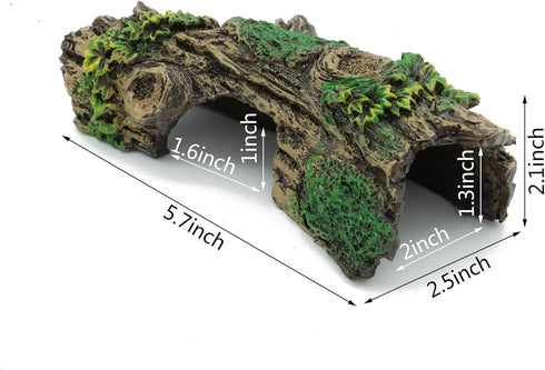 JIH Aquarium Decorations Resin Hollow Tree Trunk Ornament, Bettas House Cave Wood House Decor for Fish Tank (HS-SP207)...