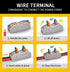 Power Wheel Adapter for Dewalt 20V Battery Series with Fuse, Switch & Wire Terminal, 3Pcs 30A Fuse, 12 AWG Wire Battery Converter Connector DIY fo...