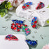Beadthoven DIY 5 Pairs Rose Butterfly Dangle Earrings Making Kit Retro Flower Printed Acrylic Charms Pendants with Earring Hooks Jump Rings Women ...