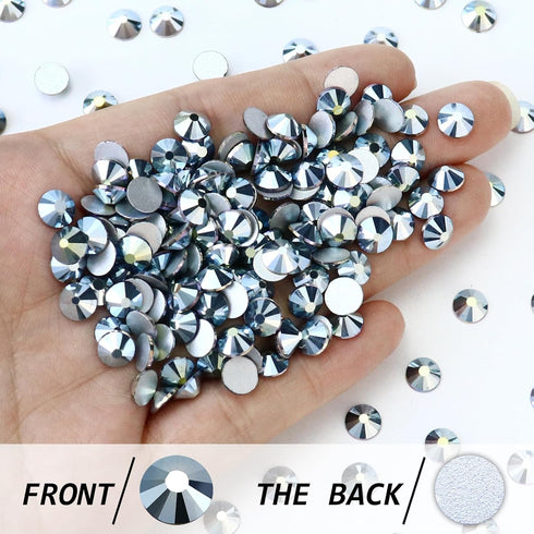 1440PCS SS20 Flatback Crystal Rhinestones Round Gems for Nail Art and Craft Clothes Glue Fix, Crystal Heart (4.6-4.8mm)...