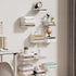 Invisible Floating Bookshelves, Heavy-Duty Book Organizers, Iron Hanging Shelves for Bedroom, Living Room, Playroom, Office, 4 Pieces, Black...